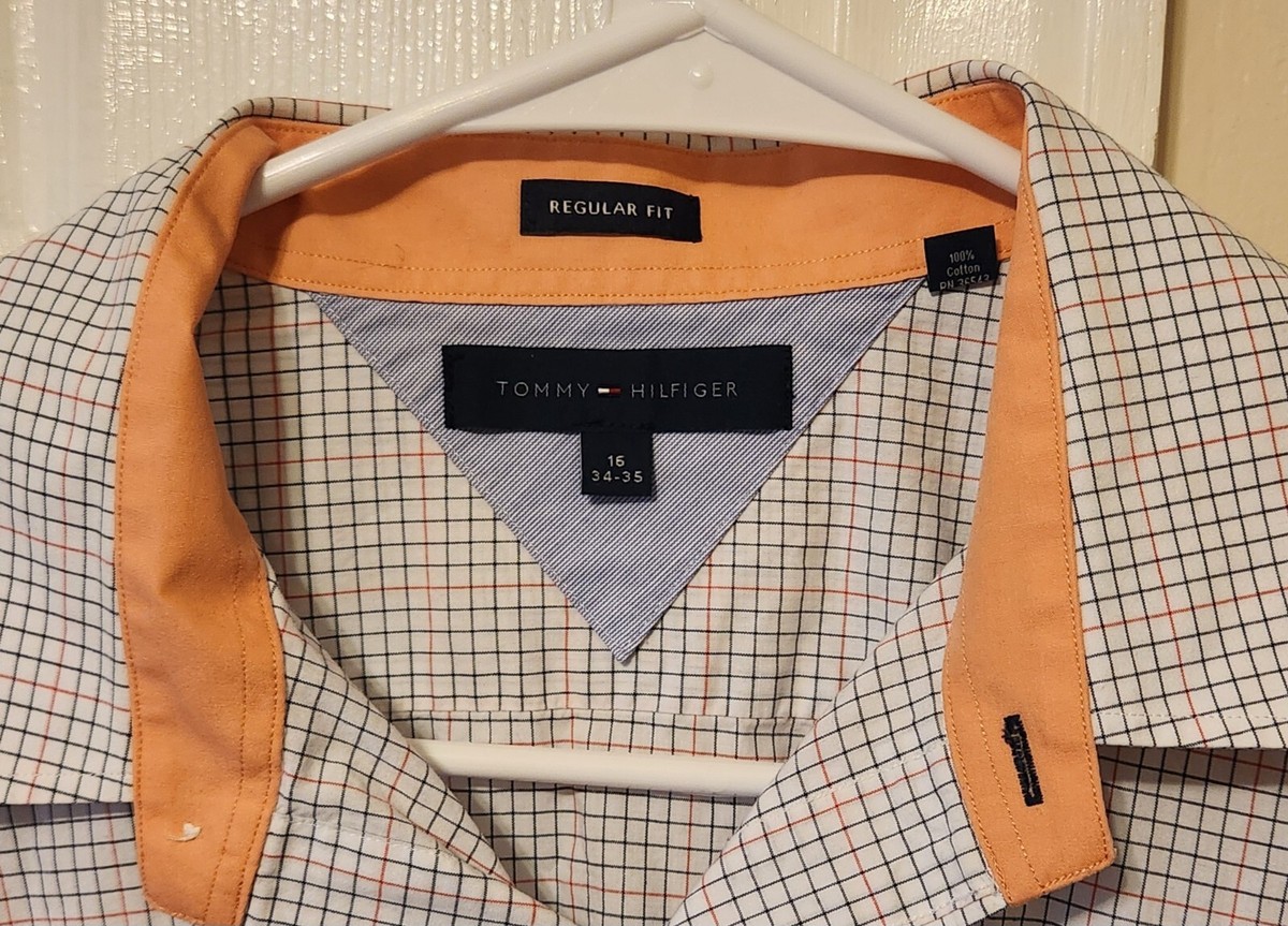 ここ様 Tommy Hilfiger Men's Long Sleeve Button Down Plaid Casual Shirt | eBay