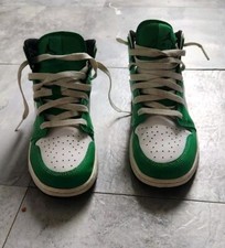Size 5 - Air Jordan 1 Nike Mid Lucky Green excelent Condition.