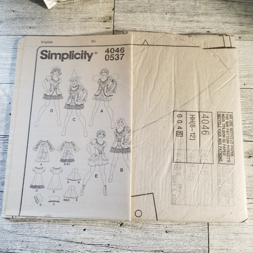 Simplicity 4046 OR 0537 SZ HH Adult Costume Pattern Size 6-12 Fairy Witch Uncut - Picture 2 of 4