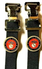 U.S. MARINES MOTORCYCLE MILITARY PANTS BOOT STRAP HEAVY DUTY CLIP MADE IN USA