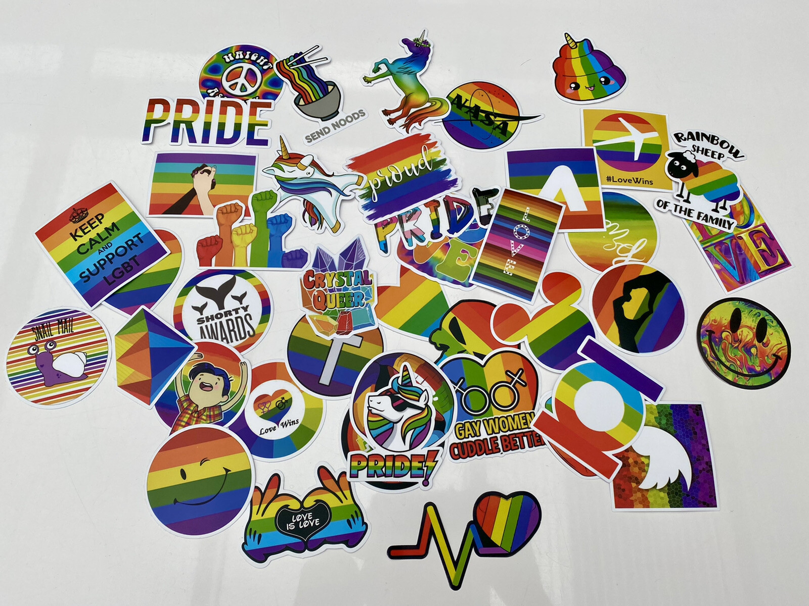 50 x LGBTQ Sticker Bomb Aufkleber Gay Pride