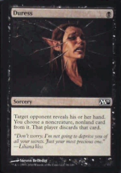 mtg cards like duress (#479) You choose a noncreature Duress Innistrad: Midnight Hunt
