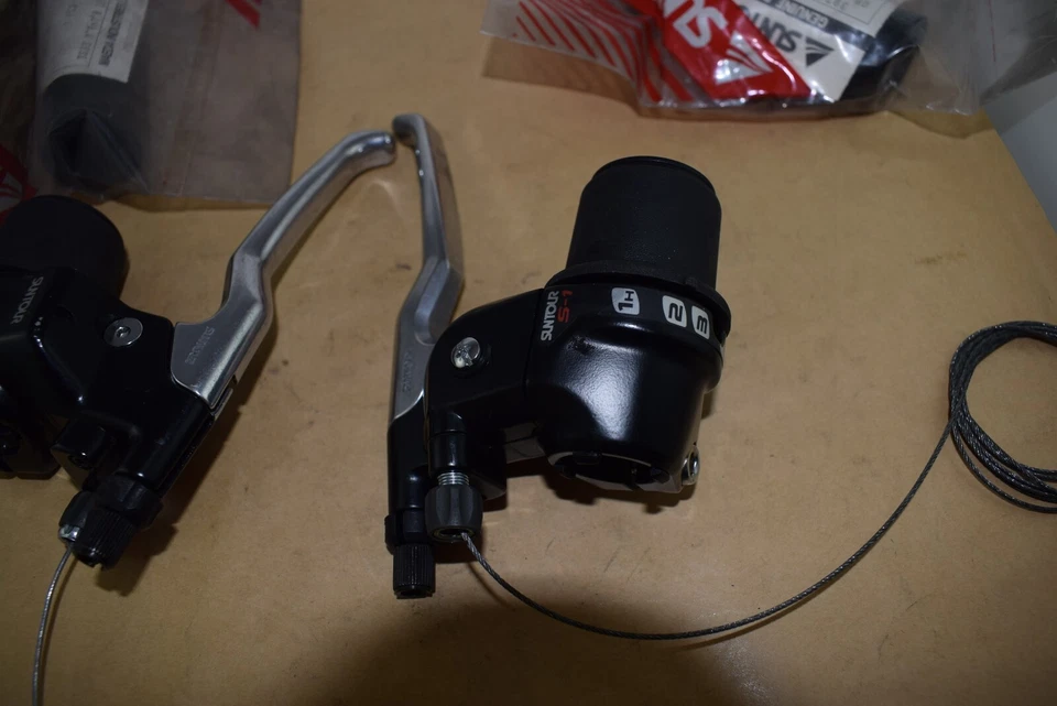 SunTour S-1 Twist Shifter brake Lever Set  3x7 speed index vintage Japan NOS - Image 3 of 4