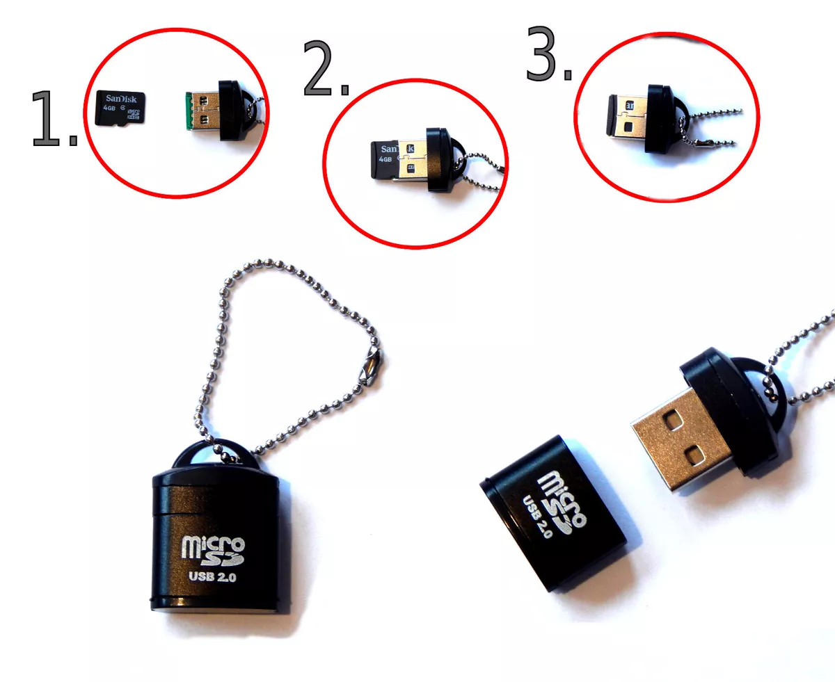 Mini USB Micro SD Mobile Phone Memory Card Reader Adapter Laptop
