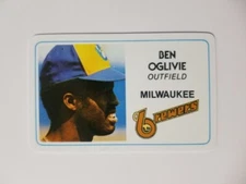 BEN OGLIVIE 1981 PERMA-GRAPHICS SUPER STAR #30 MILWAUKEE BREWERS