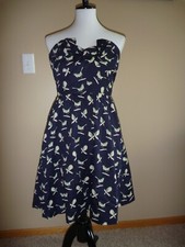NWOT Anthropologie Porridge Sing Sweetly Bird Dress Sz 4