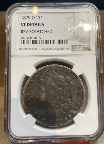 US $1 Morgan 1879 CC VF Details Rev Scratched NGC