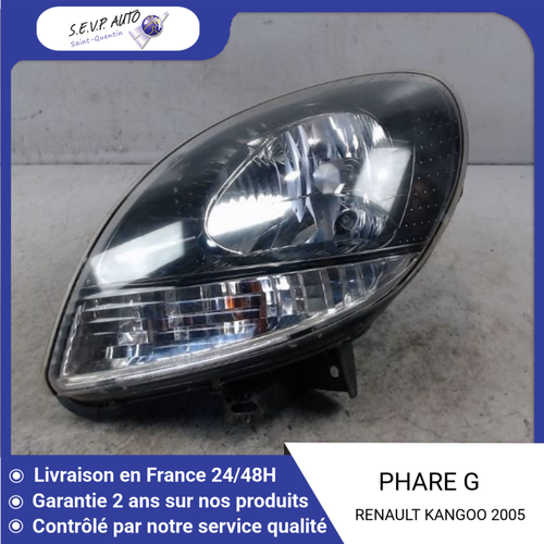Lot De 2 Clips De Phare Pour Renault Kangoo - Référence 7701057429, Facile à Installer, Garantie 3 Ans