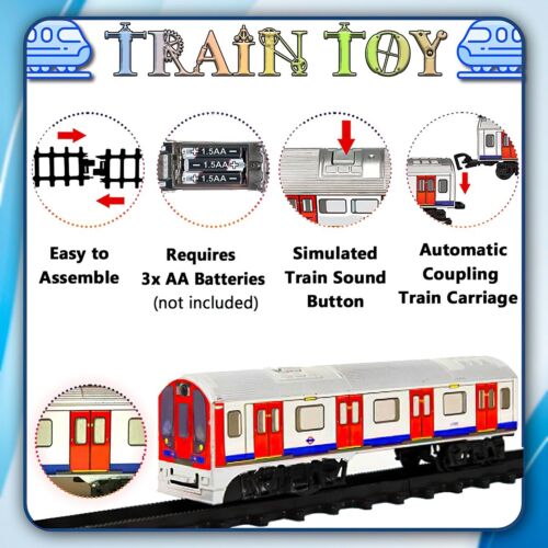 Electric Subway Train Toy Blue Carpet Light Sound 18PCS Educational Storage Mat - Picture 7 of 11