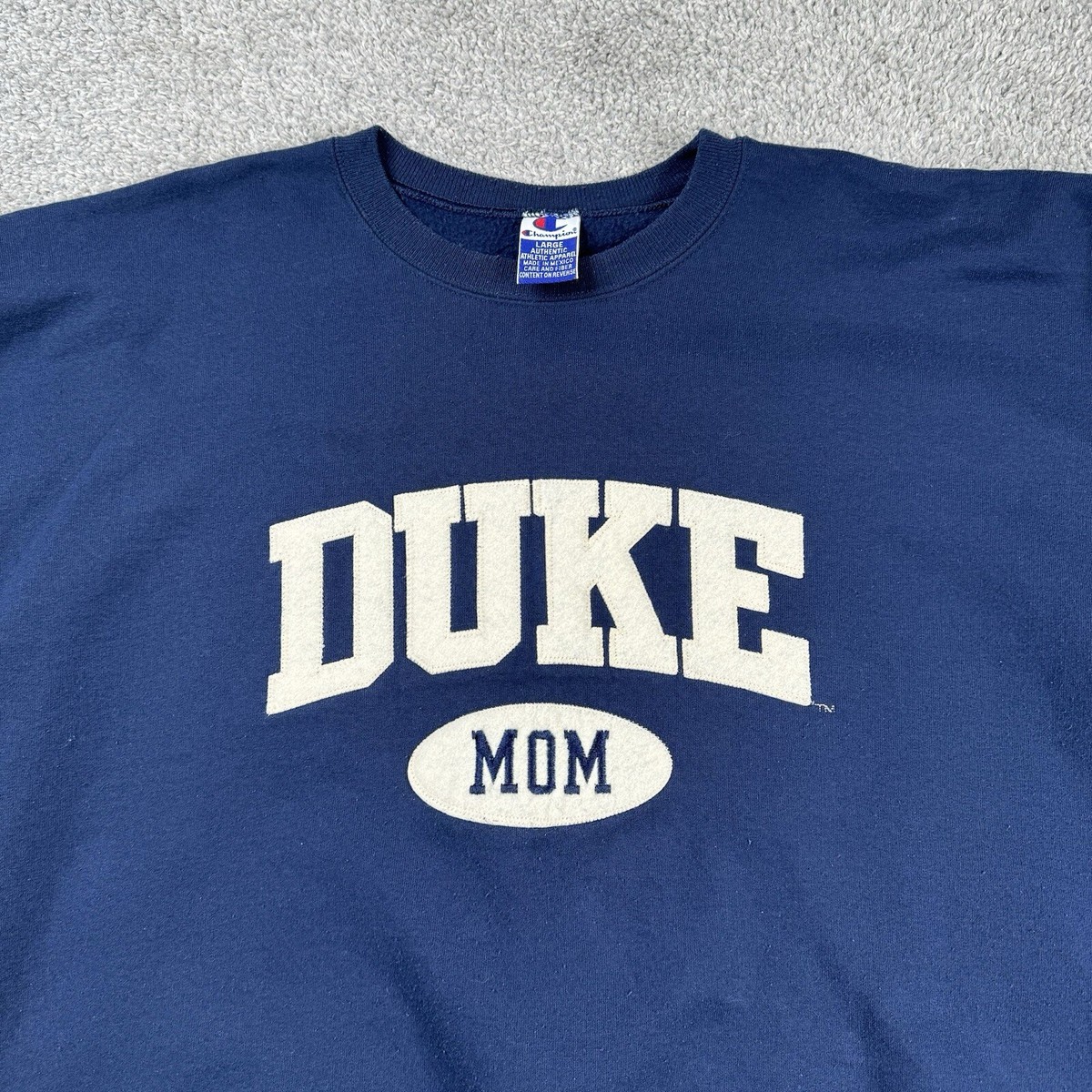 Duke Blue Devils Mom Sweatshirt Women's Large/XL Blue VTG Mid-90's