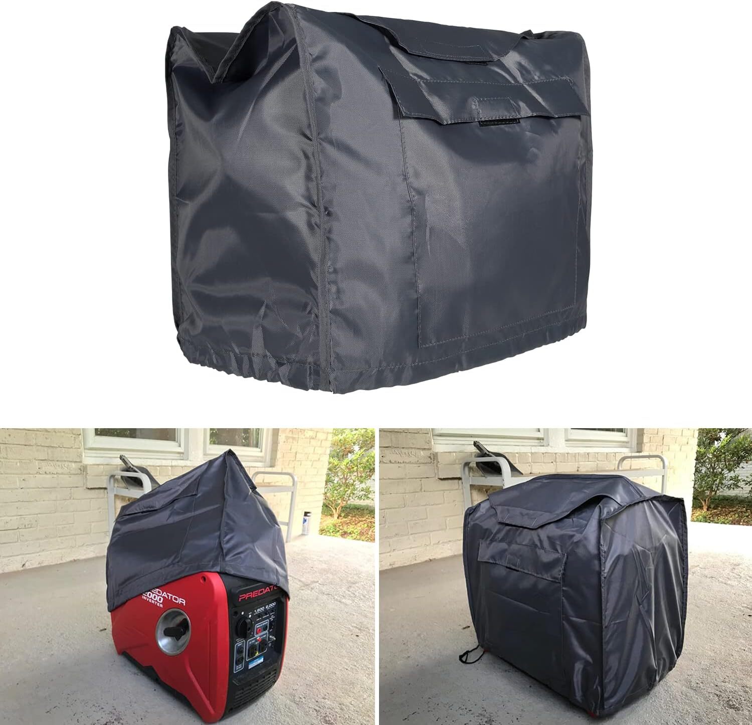 Cover With Storage Pocket Fits Honda Eu2000i Eu2200i Generators (black