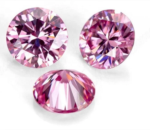 AAA 5 Carat Lab created Pink Diamond Round Cut A Grade Certified