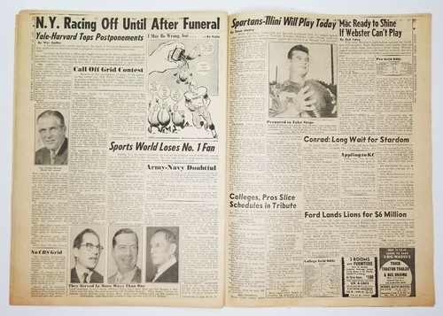 Periódico New York Daily News Presidente Kennedy Muere 23 de noviembre 1963 - Imagen 10 de 12