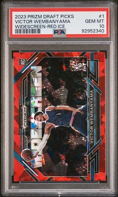 PSA 10 Victor Wembanyama RC 2023 Prizm Draft Widescreen #1 SSP Red