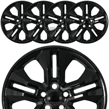 4 fit Ford Escape S 2020-2024 Black 17" Hub Caps Wheel Covers fit on Steel Rim