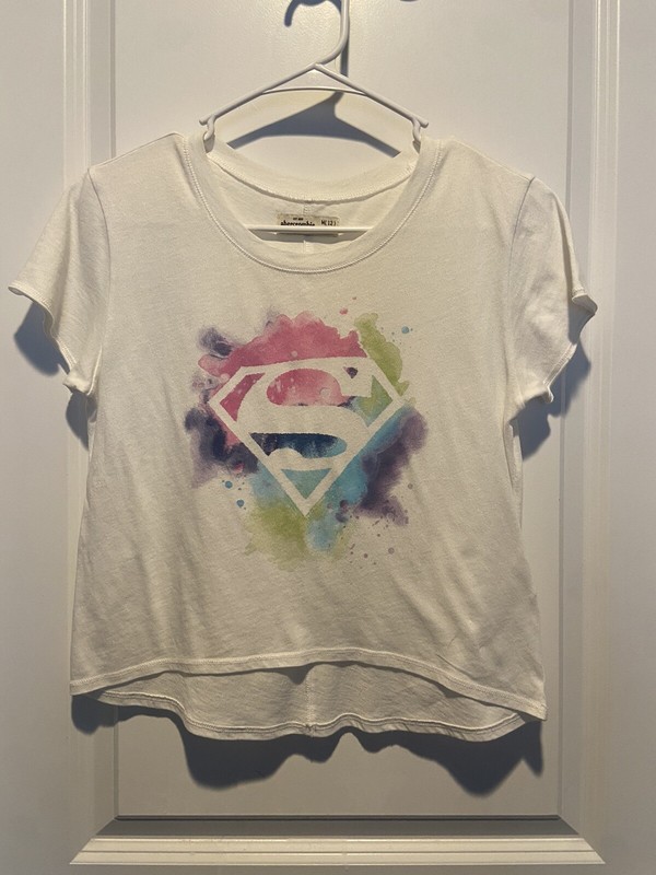 Abercrombie kids girls Superhero Superwoman Supergirl T-shirt size 12