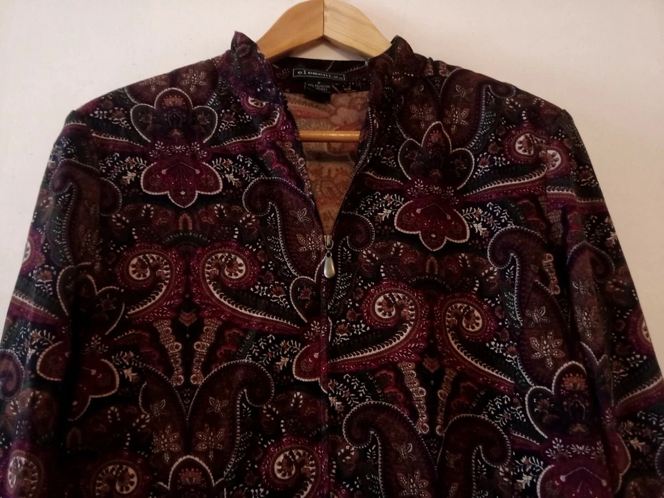 Jaqueta Feminina Paisley Vintage Tamanho P - Muito Bom Estado - Imagem 2 de 4