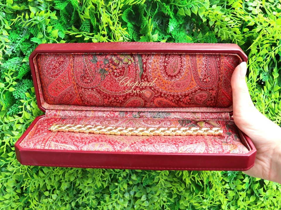 Brazalete de cachemir de oro amarillo de 18 quilates de Chopard vintage suizo circa 1990 Foto 2 de 4