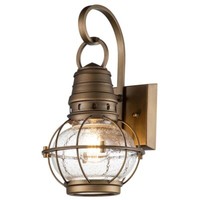 AußEnleuchte Fassadenleuchte Wandlampe Wandlaterne Glas Klar Alu Messing E27
