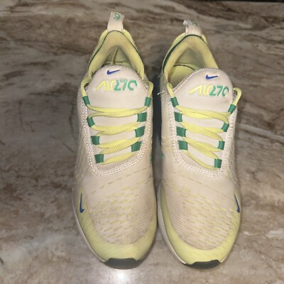 Nike Air Max 270 (GS) Big Kids' Shoes White-Game Royal FN6982-100