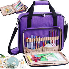 | Large Embroidery Project Bag - Cross Stitch Supplies Organizer - Embroidery Ki