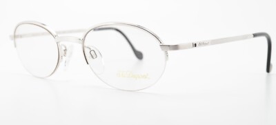 S.T.Dupont Glasses Frame Avance M D074 04 V6050 50-20 23KT Platinum Silver 90s