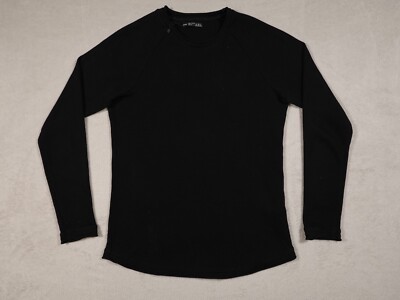 Bershka Womens L Black Sweater Crew Neck Long Sleep Knit Pullover Top