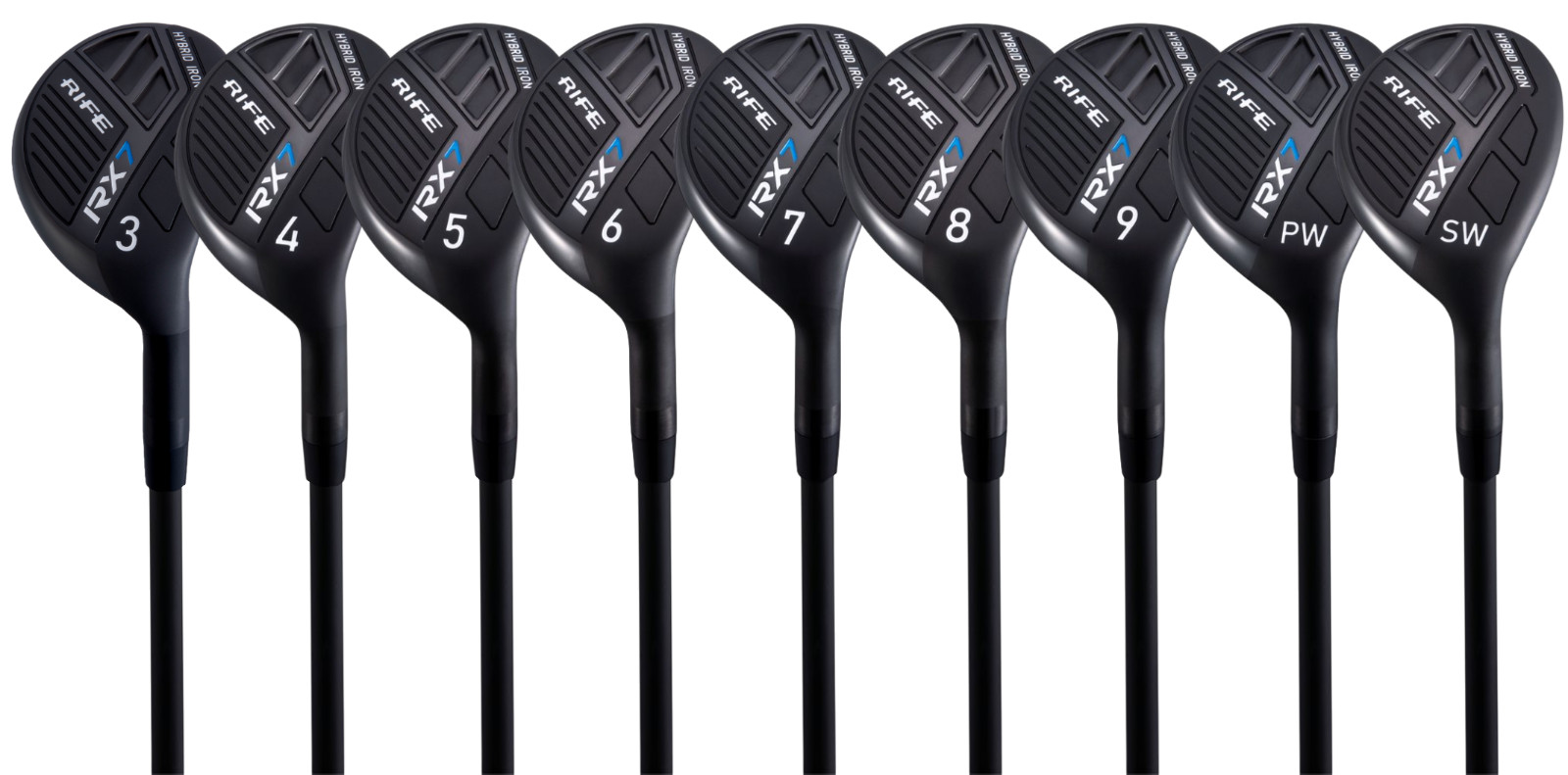 STIFF S Flex Graphite Mens Rife RX7 Hybrid Irons Set 3-SW Right Hand Golf Clubs
