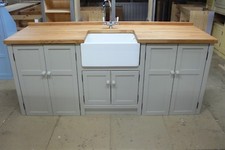 FREESTANDING BELFAST SINK/APPLIANCE UNIT-YOUR COLOUR CHOICE/OAK WORKTOP