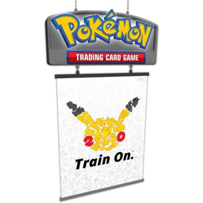 pokemon trading card game sign POKEMON TCG: 20th Anniversary! HOBBY STORE SIGN TYPE B 158-10056 NEW LIGHT  UP