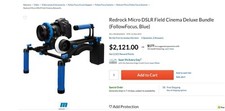 Redrock Micro DSLR Field Cinema Deluxe Bundle FollowFocus, Blue  BRAND NEW 