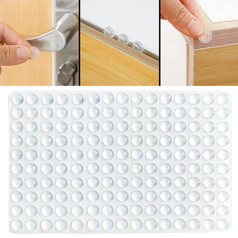 100 Pcs Self Adhesive Door Buffer Pads – 8mm Transparent Rubber Bumpers For Cabinets, Drawers, Furniture Protection - View #9