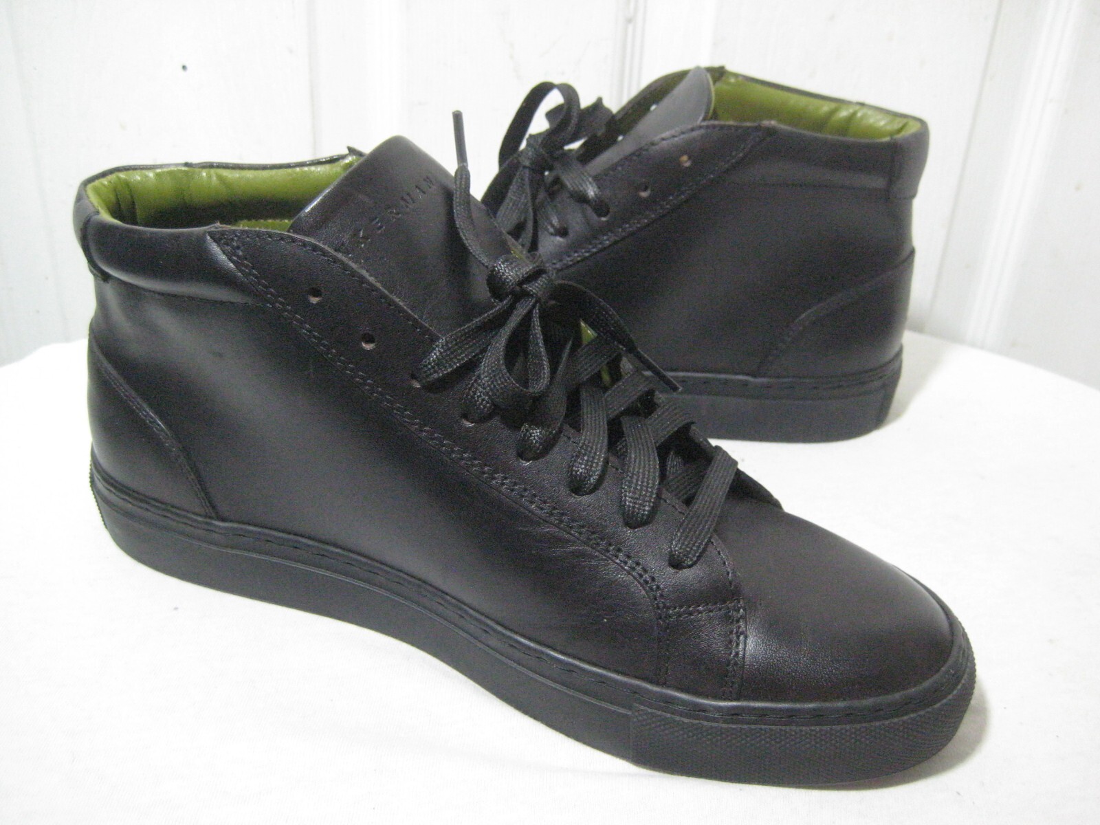 SAOLA Scarpe sneakers alte Inkerman nere in pelle uomo taglia 38 made in Mexico