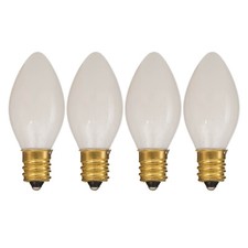 Holiday Time Ceramic White 5-Watt Incandescent C7 Replacement Xmas Bulbs 64206