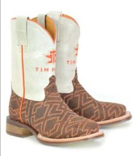 New Kids' Childs Tin Haul 'LIL PUZZLER' COWBOY BOOTS w/ Bucking sole 5 SIZES 