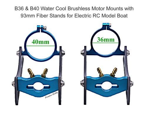 B36 / B40 Water Cool Brushless Motor Mount W/ fiber stand for RC Model Boat - Picture 24 of 30