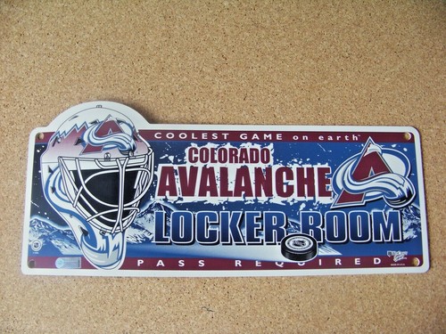 Colorado Avalanche Locker Room plastic sign 19" x 8.25" Coolest Game on earth - Picture 4 of 10