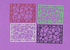 POINSETTIA FRAME christmas die cuts scrapbook cards