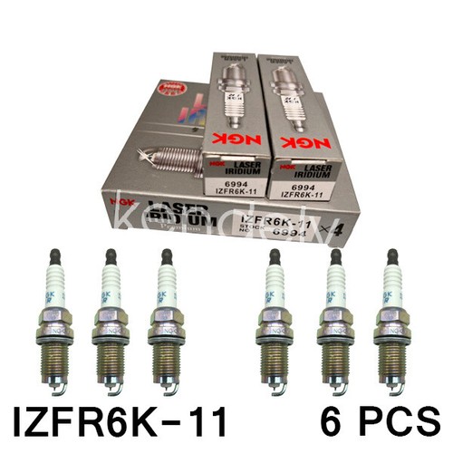 6PCS NGK Iridium Spark Plugs IZFR6K11 for Acura Honda V6 Accord MDX TL