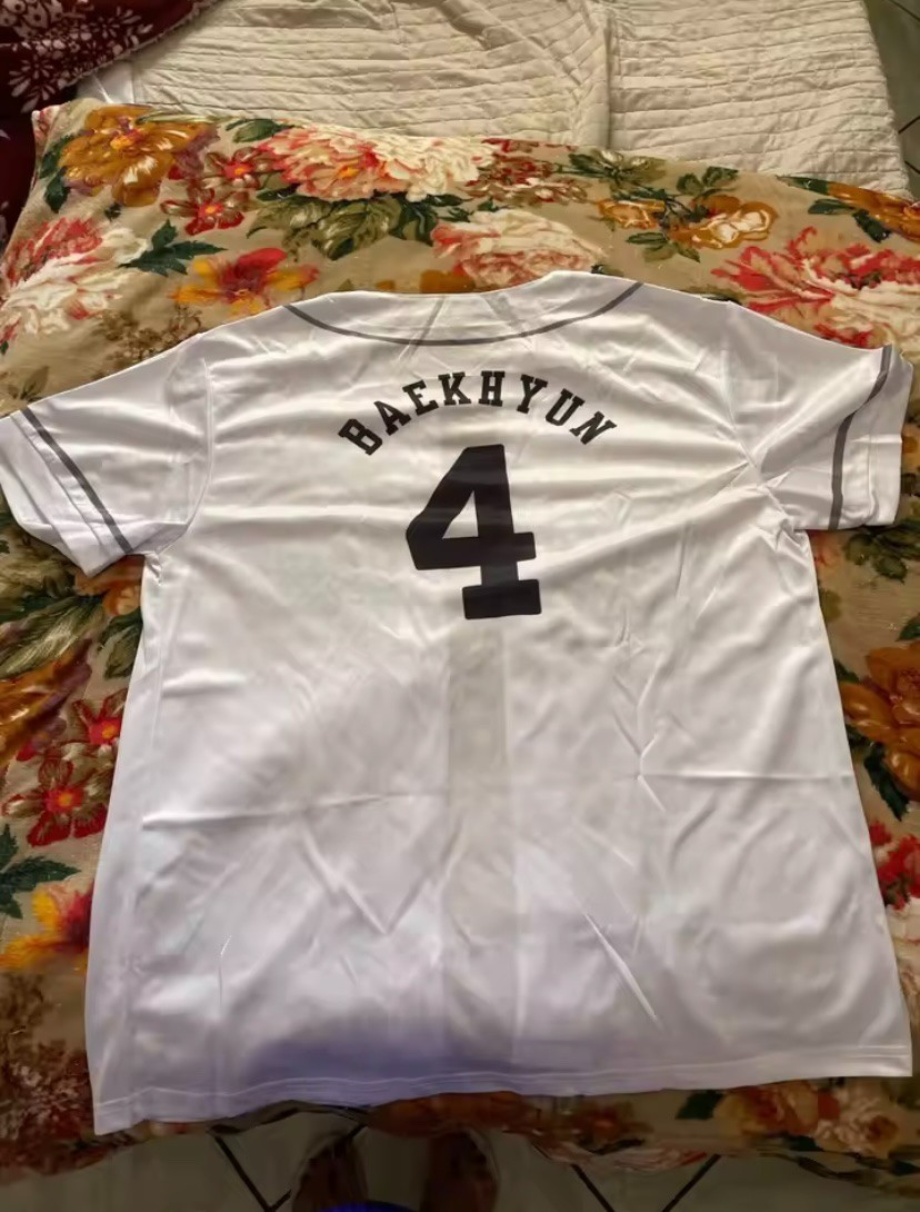 EXO SEHUN BAEKHYUN CHANYEOL KAI BASEBALL JERSEY T-SHIRT FANMADE