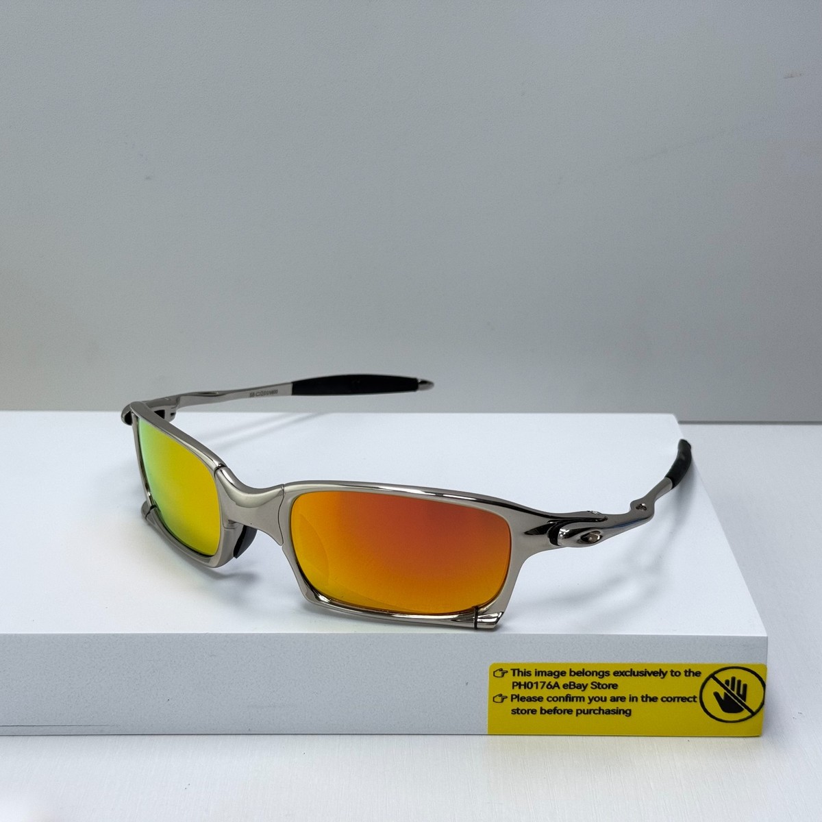 Oakley X-Squared OO6011-06 Sunglasses Silver Frame Orange Iridium