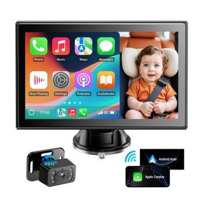7-Zoll Tragbarer Apple CarPlay und Android Auto Wireless Display Autoradio