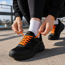 5 pairs Flat Thick Shoestrings Replacement Laces Compatible with Any Sneaker