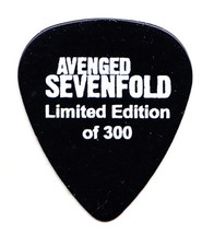 Avenged Sevenfold Promotional Black Guitar Pick - Limited Edition Of 300