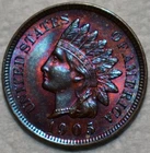 Uncirculated 1905 Indian Head Cent, Razor-Sharp specimen.