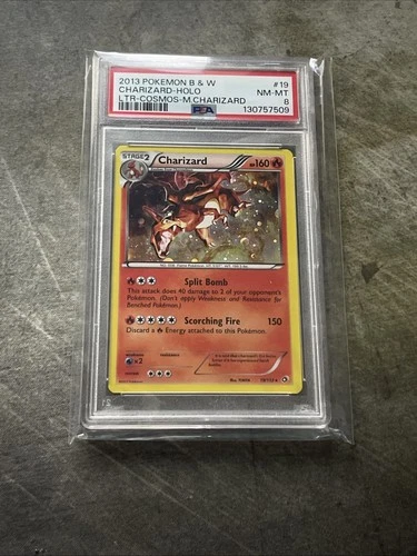 POKEMON LEGENDARY TREASURES CHARIZARD #19 COSMOS HOLO PSA 8 NM