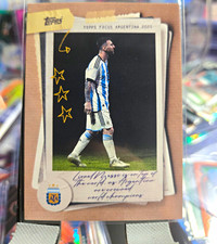 Topps 2025 Focus Argentina Lionel Messi Moments in Time #48 Soccer Card