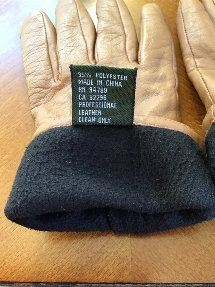 Women’s Thinsulate Lined Leather Gloves XL Color Tan Excellent - Image 2 of 4