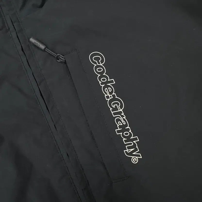 Code Graphy Logo Black Windbreaker - Lightweight … - image 2