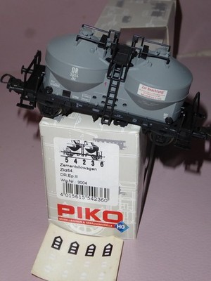 Piko 54236 H0 Cement Silo Car Zkz54 - Ucs Of The DR Era 3 Very Good In OVP